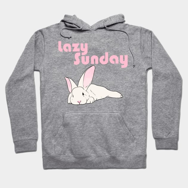 Lazy Sunday Rabbit Hoodie by IdinDesignShop